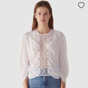 NWT Sandro Antonin Silk Top